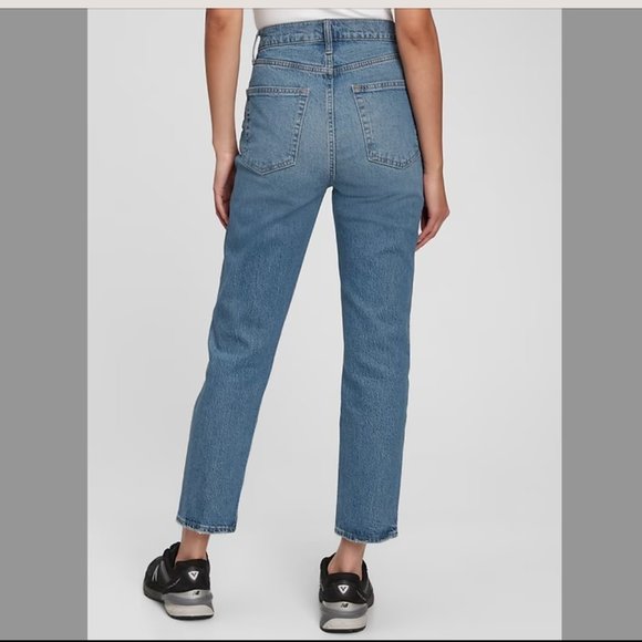 NWT Gap Sky High Rise Cheeky Straight Jeans with Washwell size 27 - Picture 2 of 4